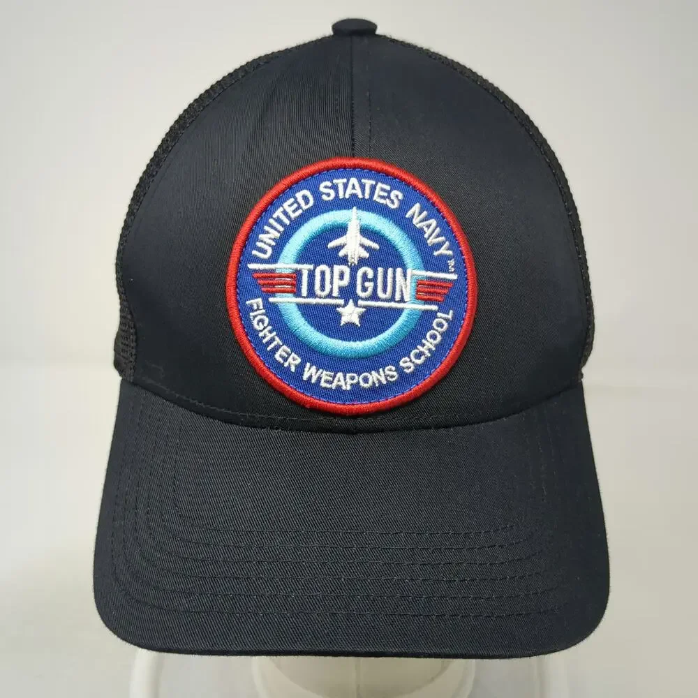 Armycrew Top Gun Trucker Hat Black One Size US Navy Fighter Weapons School Logo